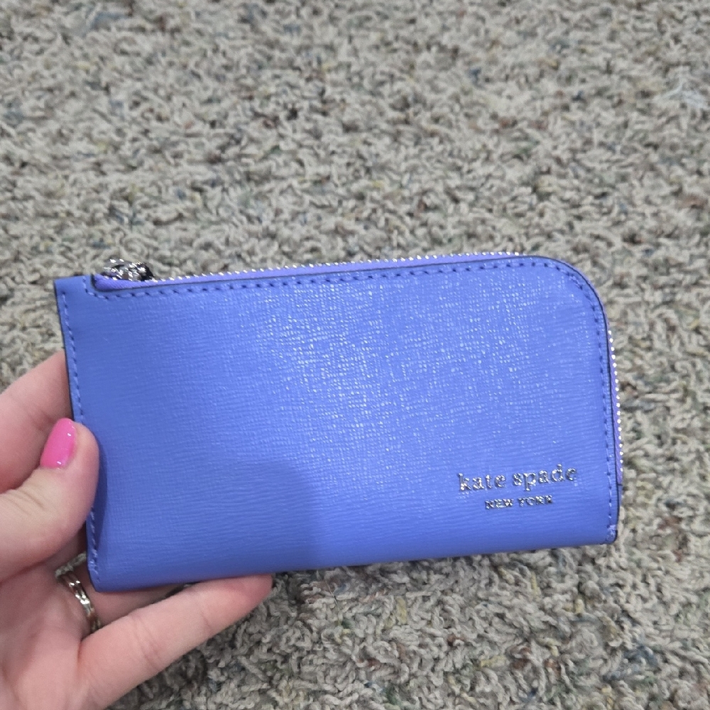 kate spade New York Dark Periwinkle Zip Card Wallet